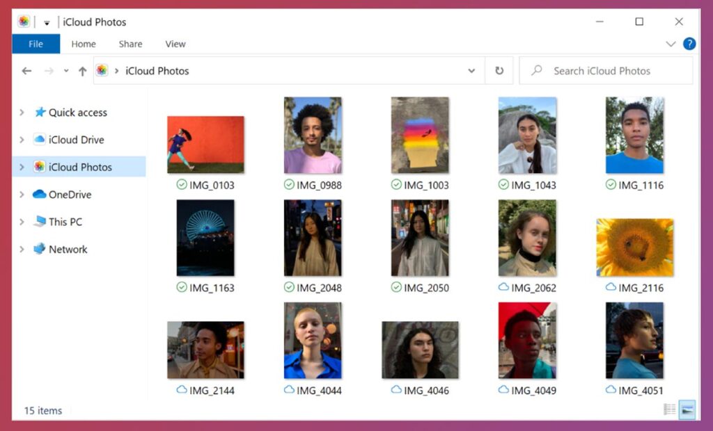 Загрузка фото- и видеофайлов из общих папок iCloud